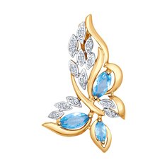 Подвеска SOKOLOV из золота с топазами и фианитами