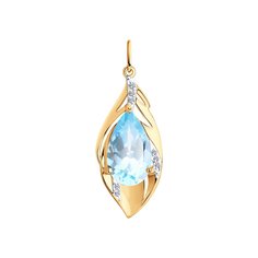 Подвеска SOKOLOV из золота с топазом и фианитами