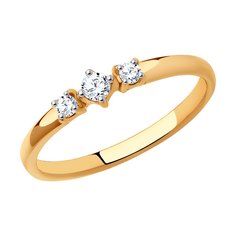 Кольцо SOKOLOV из золота с фианитами
