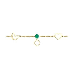 Браслет SOKOLOV из желтого золота с агатом