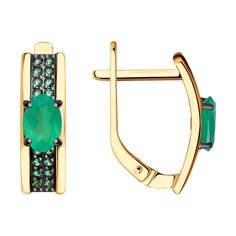 Серьги SOKOLOV из золота с агатами и фианитами