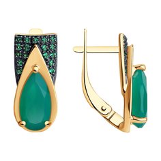 Серьги SOKOLOV из золота с агатами и фианитами