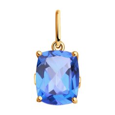 Подвеска SOKOLOV из золота с топазом и фианитами