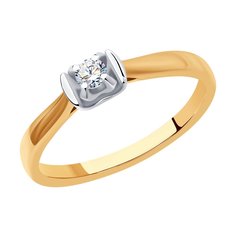 Кольцо SOKOLOV из комбинированного золота с бриллиантом