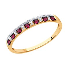 Кольцо SOKOLOV из золота с бриллиантами и рубинами