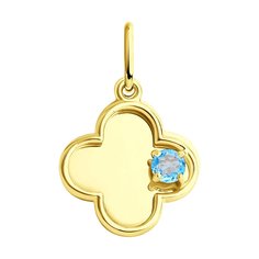 Подвеска SOKOLOV из желтого золота с топазом