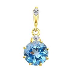 Подвеска SOKOLOV из желтого золота с топазом и фианитами