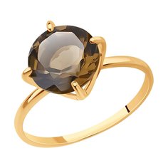 Кольцо SOKOLOV из золота с раухтопазом