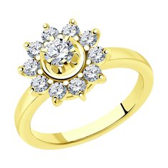 Кольцо SOKOLOV Diamonds из желтого золота с бриллиантами