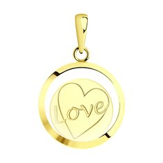 Подвеска SOKOLOV из желтого золота с минеральным стеклом