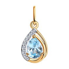 Подвеска SOKOLOV из золота с топазом и фианитами