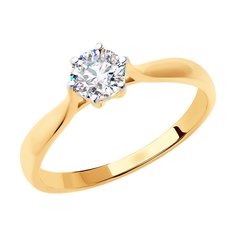 Кольцо SOKOLOV из золота с фианитом