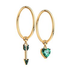 Серьги SOKOLOV из золочёного серебра с фианитами