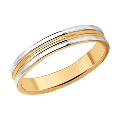 Обручальное кольцо SOKOLOV из золочёного серебра
