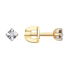 Серьги SOKOLOV из комбинированного золота с бриллиантами