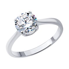 Кольцо SOKOLOV из серебра с фианитом