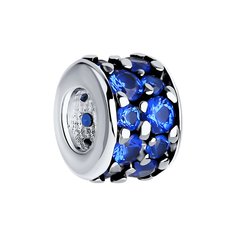 Подвеска - шарм SOKOLOV из серебра с синими фианитами