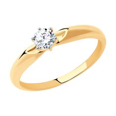 Кольцо SOKOLOV из золота с фианитом