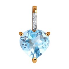 Подвеска SOKOLOV из золота с бриллиантами и топазом