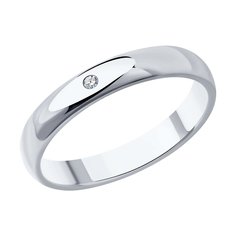 Обручальное кольцо SOKOLOV из серебра с бриллиантом
