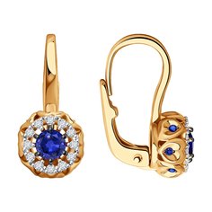 Серьги SOKOLOV Diamonds из золота с бриллиантами и сапфирами