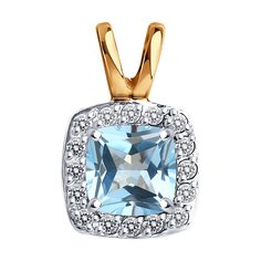 Подвеска SOKOLOV из золота с топазом и фианитами