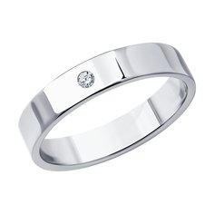Обручальное кольцо SOKOLOV из белого золота с бриллиантом