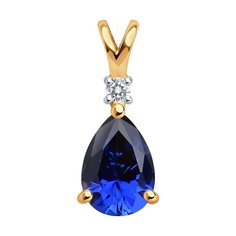 Подвеска SOKOLOV из золота с бриллиантом и корундом