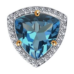 Подвеска SOKOLOV из золота с лондон топазом и фианитами