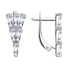 Серьги SOKOLOV из серебра с фианитами