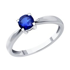 Кольцо SOKOLOV из белого золота с сапфиром