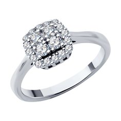 Кольцо SOKOLOV из серебра с фианитами