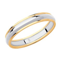 Обручальное кольцо SOKOLOV из комбинированного золота, 3,5 мм