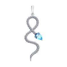 Подвеска SOKOLOV из серебра с топазом и фианитами