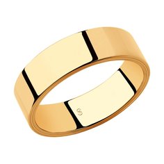 Обручальное кольцо SOKOLOV из золота, comfort fit, 6 мм