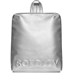 Рюкзак серебряный SOKOLOV из экокожи