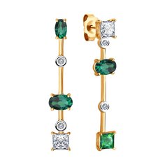 Серьги SOKOLOV Diamonds из золота с бриллиантами и топазами