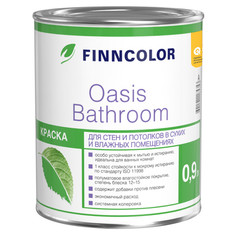 Краски для стен и потолков краска акриловая FINNCOLOR Oasis Bathroom база A для стен и потолков 0,9л белая, арт.700009647