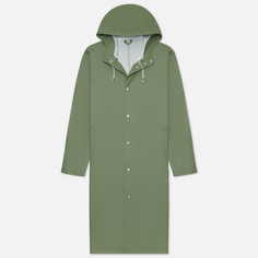 Мужская куртка дождевик Stutterheim Stockholm Long, цвет зелёный, размер XXL