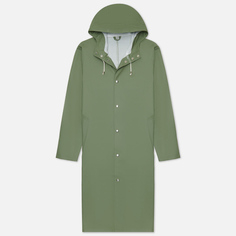 Мужская куртка дождевик Stutterheim Stockholm Long, цвет зелёный