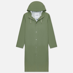 Мужская куртка дождевик Stutterheim Stockholm Long Print, цвет зелёный, размер XXL