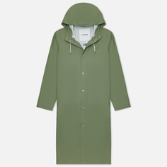 Мужская куртка дождевик Stutterheim Stockholm Long Print, цвет зелёный