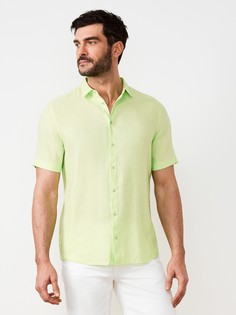 Рубашка со льном с коротким рукавом (50) 20 Line
