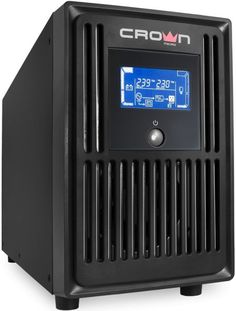 Источник бесперебойного питания Crown MARVEL 1K CM000001944 Line Interactive 1000VA/800W, (БЕЗ АКБ), выходные розетки 4*EURO, трансформатор AVR 140-30