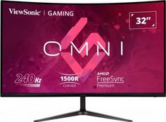 Монитор 32" Viewsonic VX3219-PC-MHD-2 черный, 1920х1080, 240Hz, 80M:1, 16:9, Curved 1500R, 178°/178°, 2*HDMI, DP, 3.5mm Audio Out,