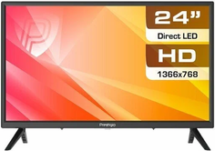 Телевизор Prestigio PTV24SN04Z_CIS_BK LED LCD MATE 24"(1366x768) TFT LED, 200cd/m2, USB, HDMI, VGA, RCA, CI+ slot, Coaxial, Multimedia player, DVB-T2/