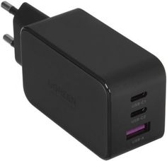 Зарядное устройство сетевое UGREEN CD244 10335_ USB Tape-A/2*Type-C, 65W, цвет: черный