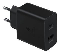 Зарядное устройство сетевое Samsung EP-TA220 USB-A/USB Type-C 30W, черное