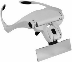 Лупа Kromatech MG9892B1 72990 -очки, налобная бинокулярная 3,5x, с подсветкой (2 LED)