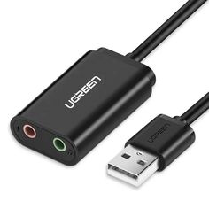 Звуковая карта UGREEN 30724 USB 2.0, черный